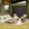 4-Panel Foldable Room Divider Privacy Screen with Steel Frame